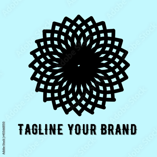 Simple logo with beautiful floral motif