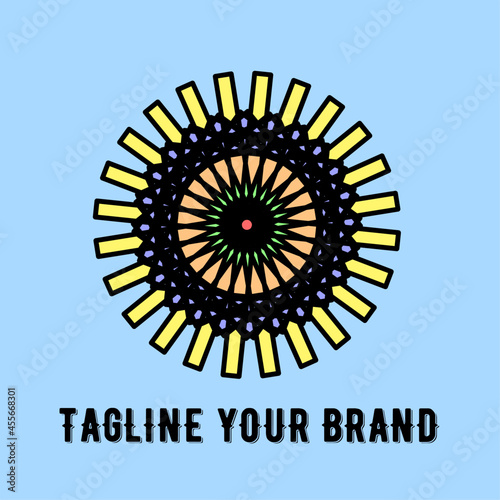 Sun illustration logo
