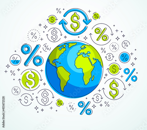 Global economy concept, pla...