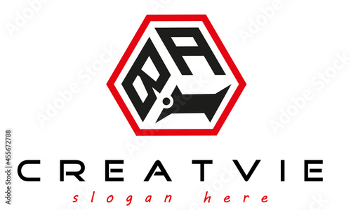 geometric monogram BAI letter  logo  design vector, business logo, icon shape logo, stylish logo template