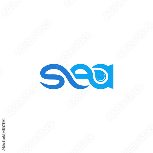Sea wordmark, company logo design.