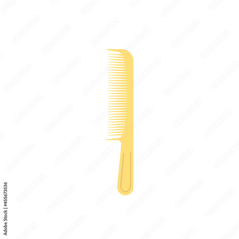 illustration of a comb. a tool for straightening or combing hair. flat cartoon style. vector design