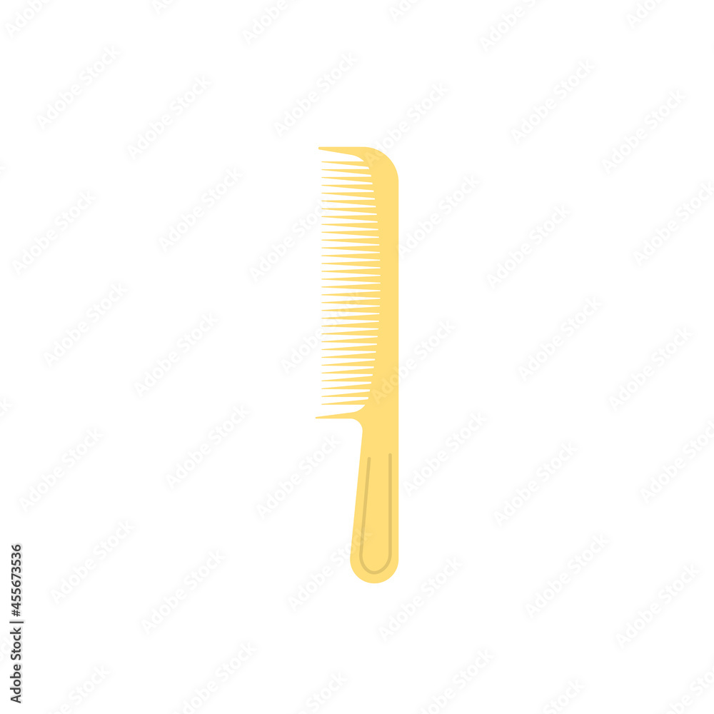 illustration of a comb. a tool for straightening or combing hair. flat cartoon style. vector design illustration of a comb. a tool for straightening or combing hair. flat cartoon style. vector design