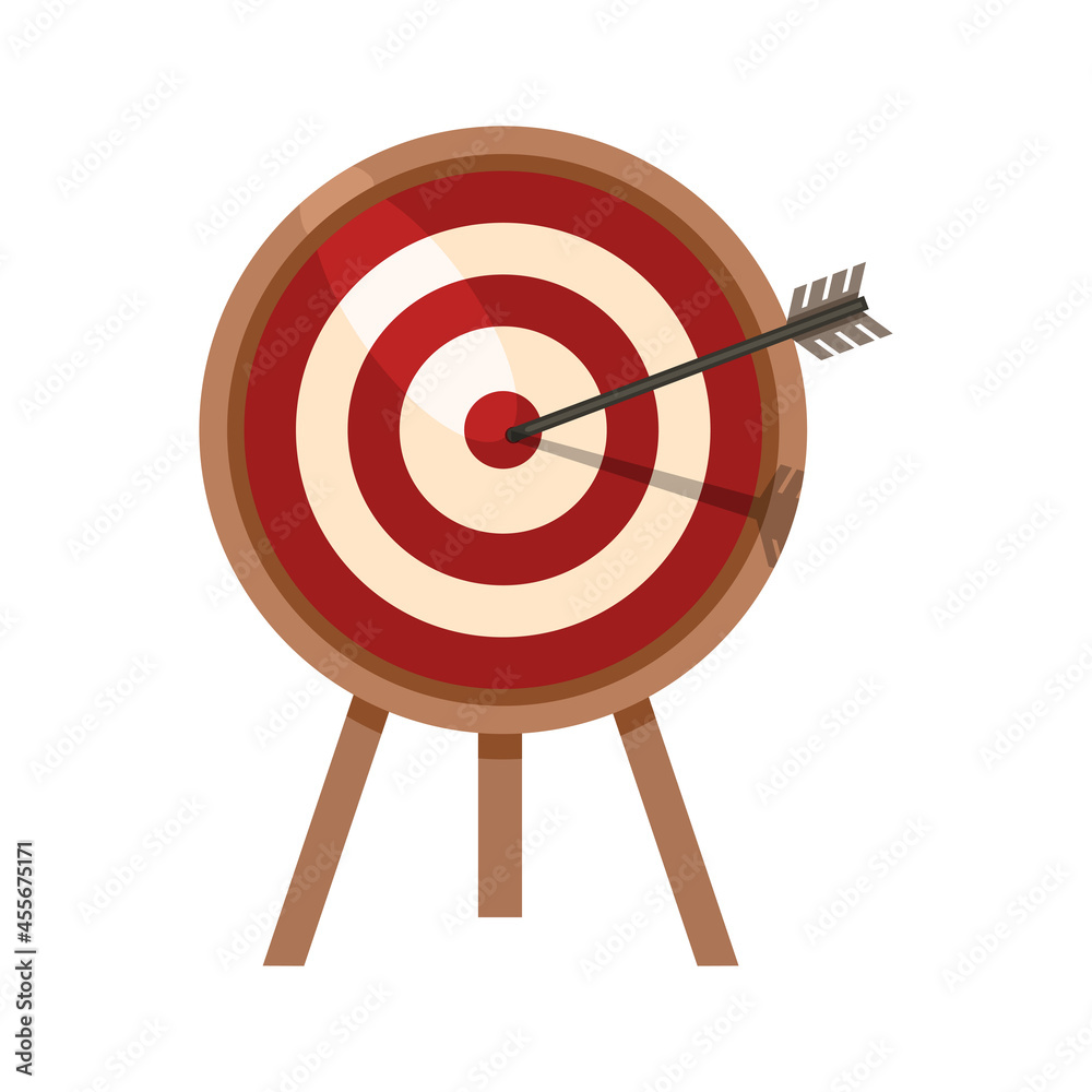 Vector Archery Target Icon on White Background Vector Archery Target Icon on White Background