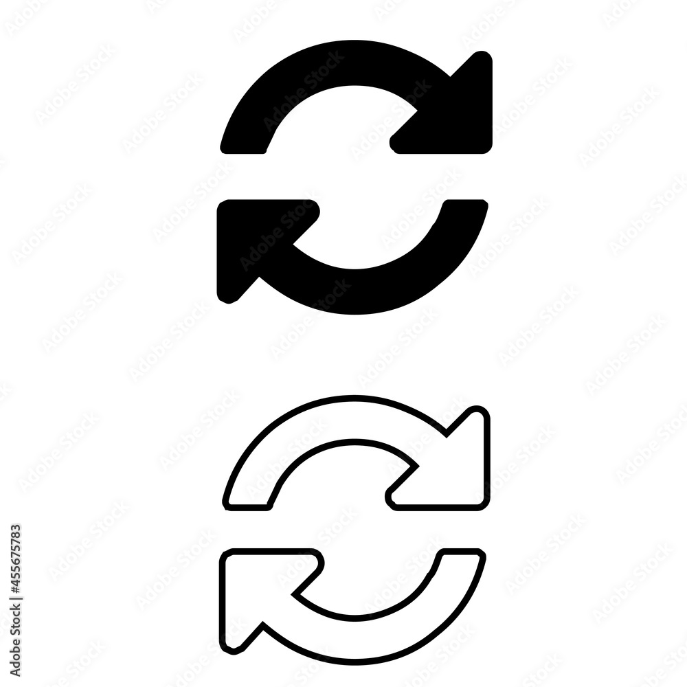 Reload icon vector set. Reset illustration sign collection. update symbol or logo. Reload icon vector set. Reset illustration sign collection. update symbol or logo.