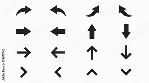 Arrow icon vector set. Vector isolated illustration