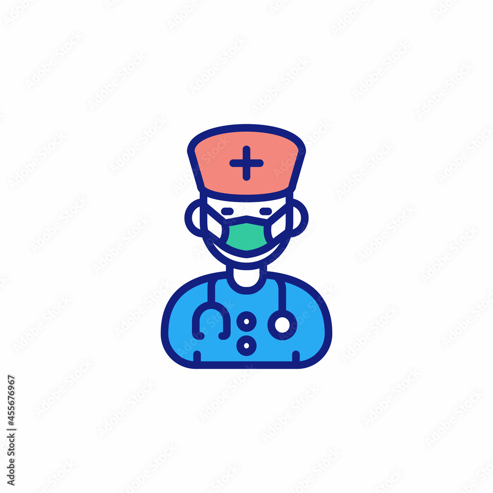 Doctor icon in vector. Logotype