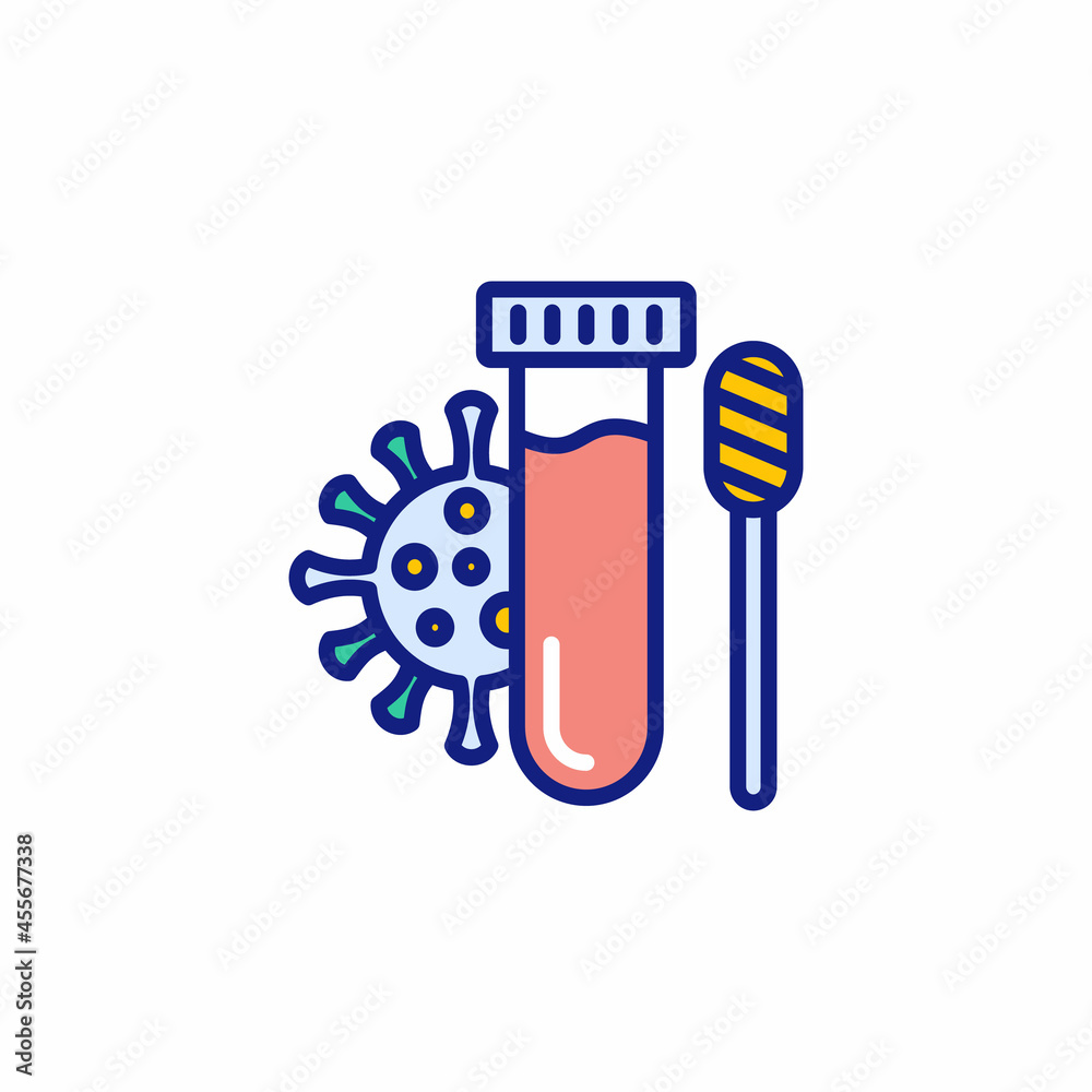 PCR Test icon in vector. Logotype Stock Vector | Adobe Stock