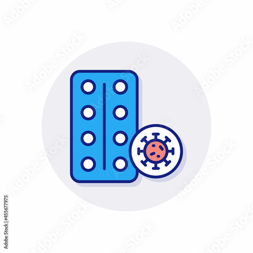 Antiviral Medicines icon in vector. Logotype
