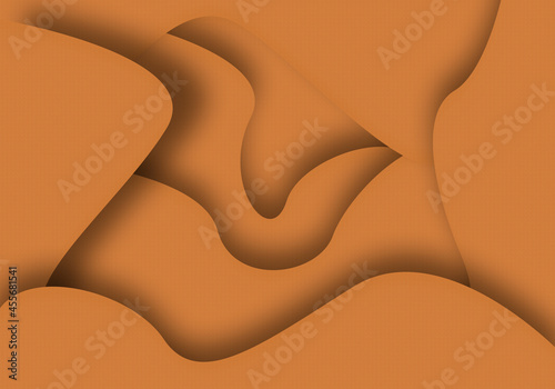 Fondo de capas naranja superpuestas con sombra. photo