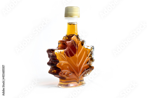 Maple leaf jar with Canadian maple syrup