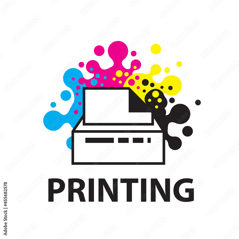 Vector logo of the printing house, photocopies Stock Vector Adobe Stock