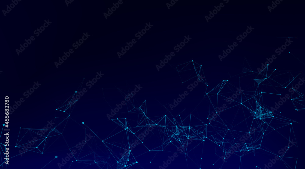 Obraz premium Network connection structure. Technology connect big data. Science background. Business futuristic backdrop.