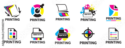 Vector logo of the printing house, photocopies