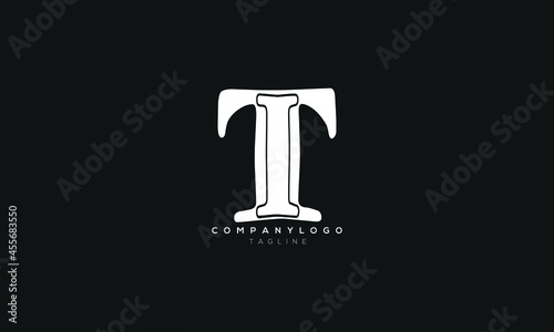 TI, IT, Abstract initial monogram letter alphabet logo design