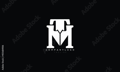 MT, TM, Abstract initial monogram letter alphabet logo design