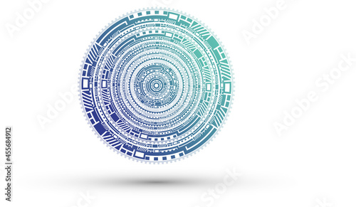 forma, rotazione, ingranaggio, circuito