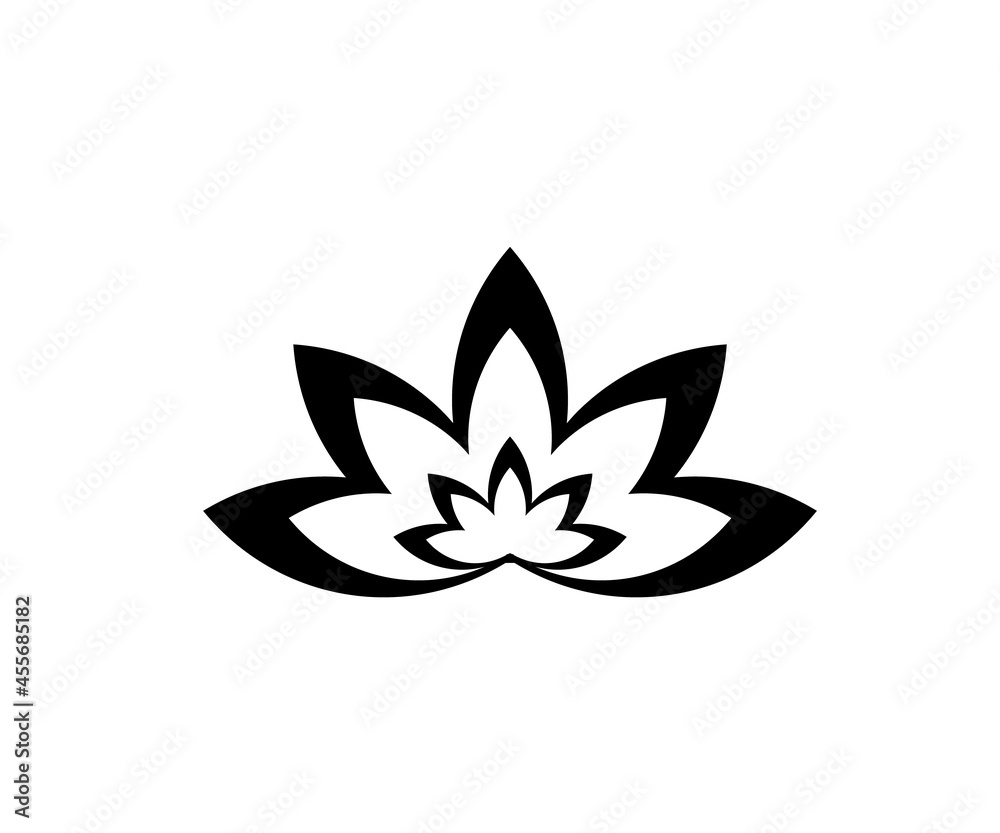 Lotus on a white background. Symbol. Vector illustration. Lotus on a white background. Symbol. Vector illustration.