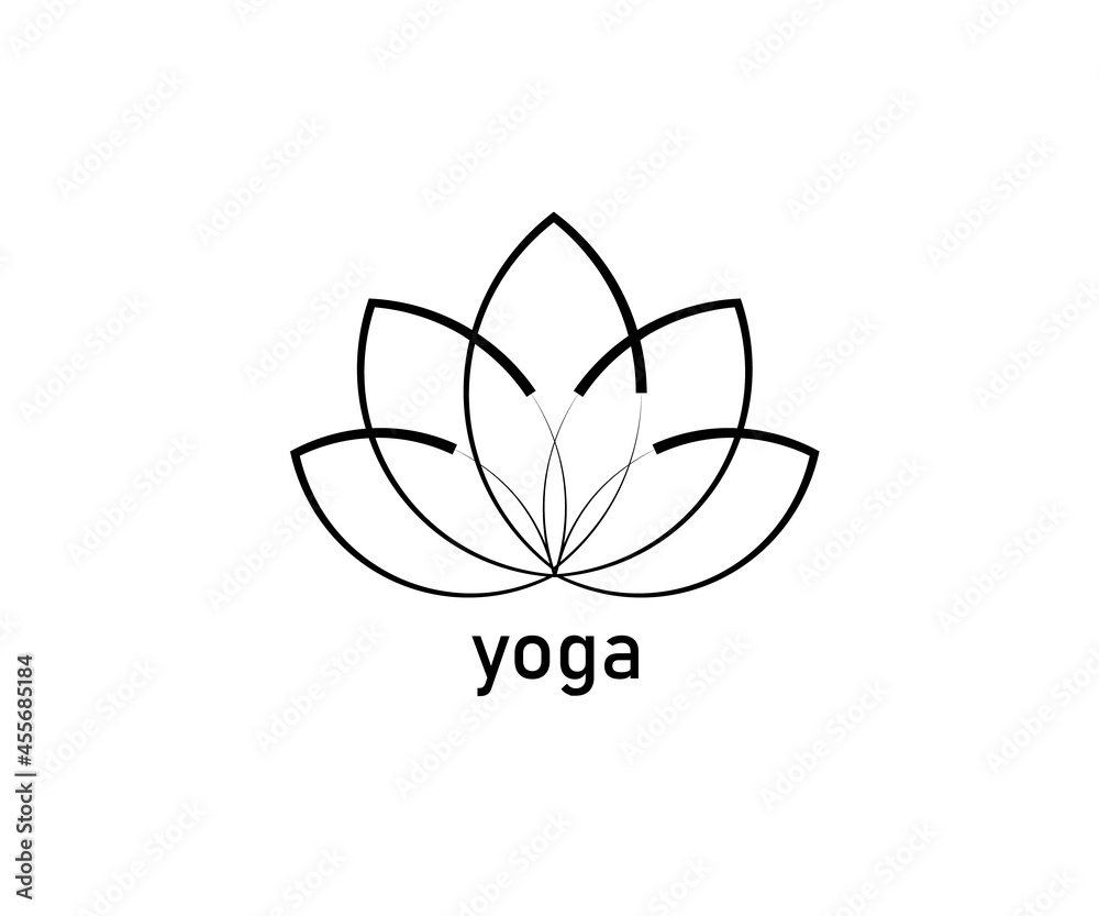 Lotus on a white background. Symbol. Vector illustration. Lotus on a white background. Symbol. Vector illustration.