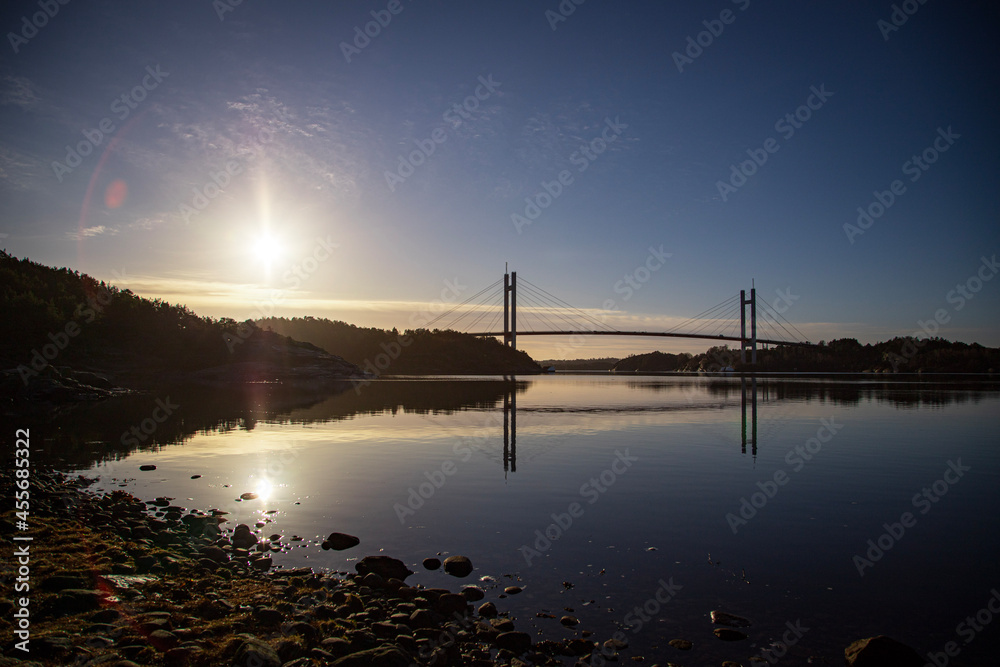 Fototapeta premium sunrise over the river