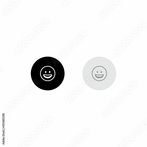 Emoji Button Icon Vector Icon. Emoticon Symbols