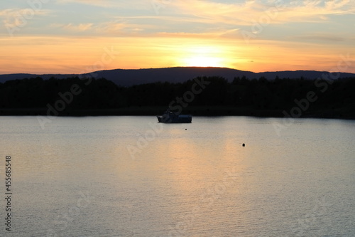 sunset on the lake