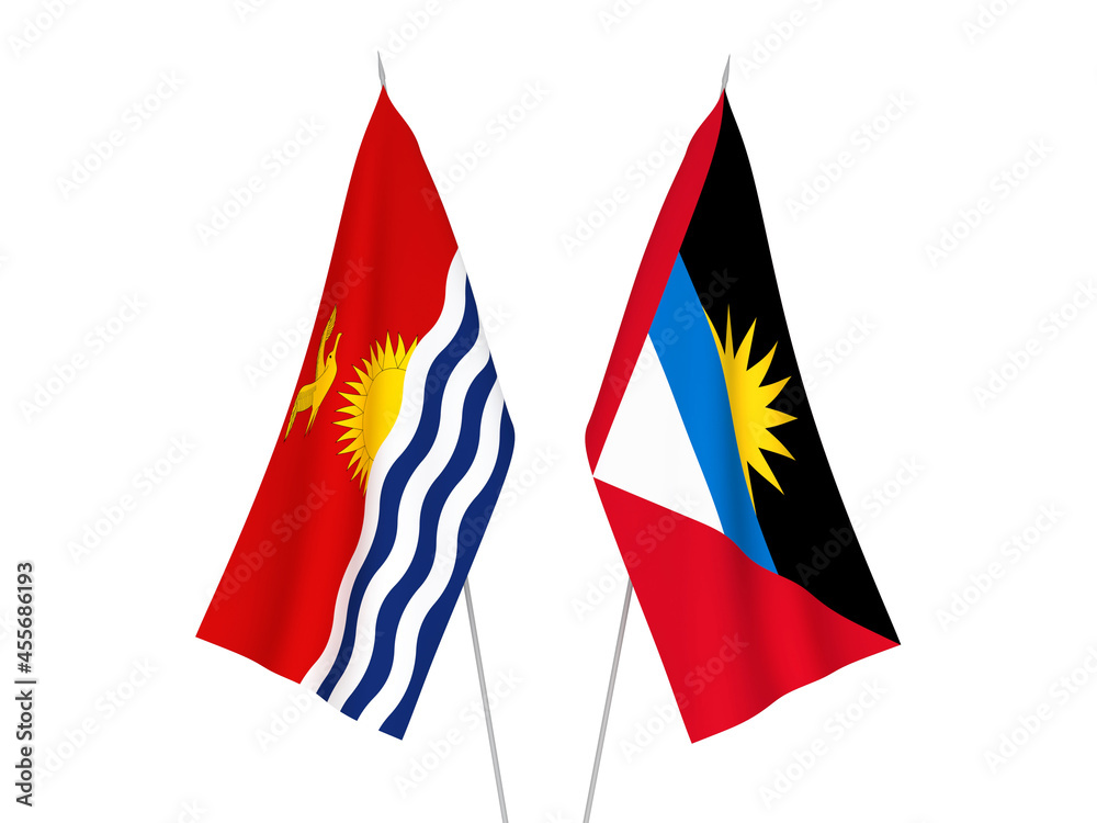 Antigua and Barbuda and Republic of Kiribati flags