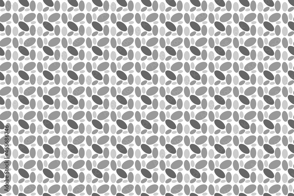 Seamless wallpaper with oval or oval pattern in gray tones on gray background, idea for fashion fabric pattern and textile and print product pattern.