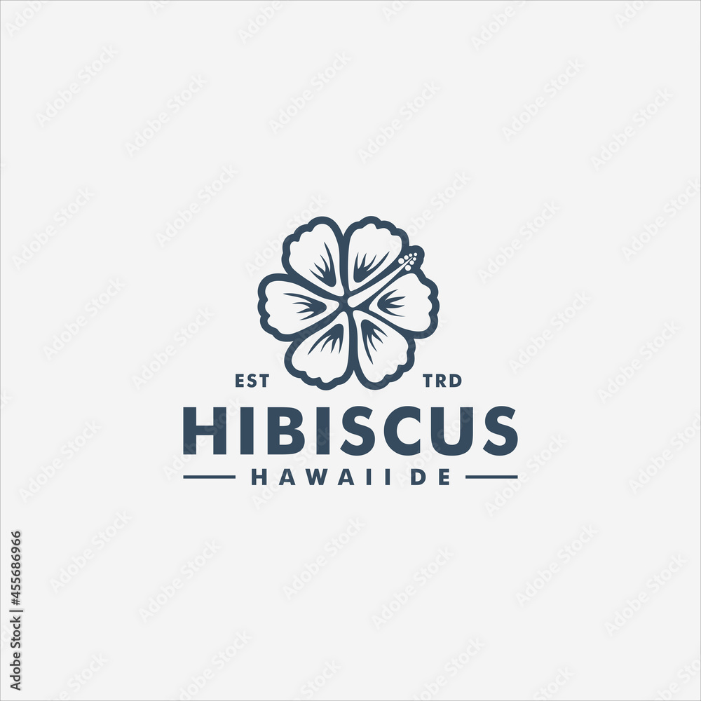 Hibiscus flower logo template design vector Hibiscus flower logo template design vector