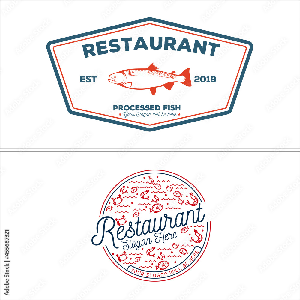 Restaurant seafood culinary logo design