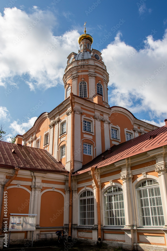 Exterior of the Alexander Nevsky lavra - monastery in St Petersburg, Russia, Europe