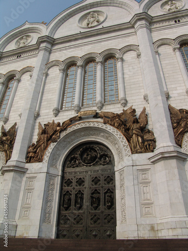 Ancient gates of the Cathedral of Christ the Savior in Russia photo