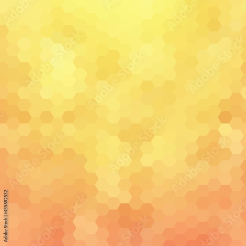 yellow and orange hexagon background. geometric layout for presentation. eps 10