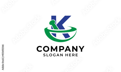 Pharmacy Letter K logo template