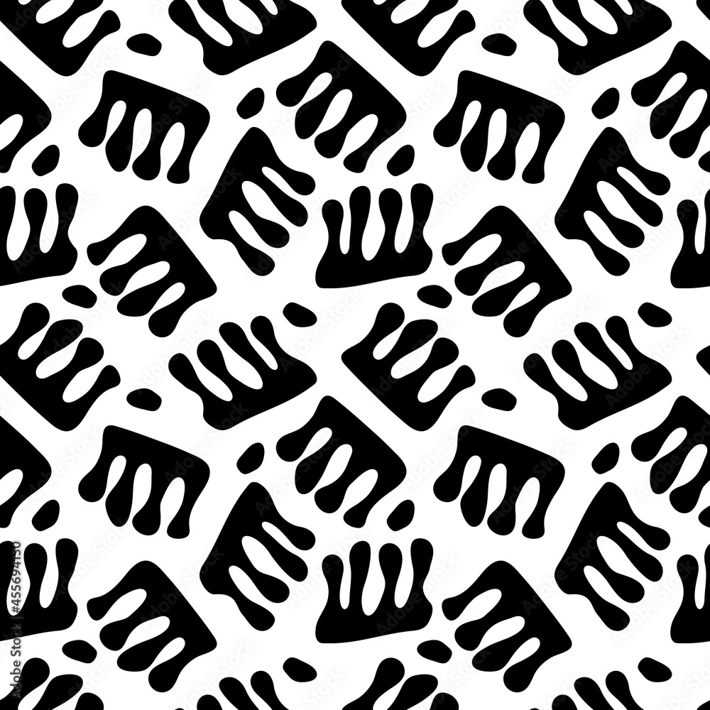 Seamless pattern with abstract spots. Avant-garde collage style. Geometric wallpaper for business brochure, cover design. Seamless pattern with abstract spots. Avant-garde collage style. Geometric wallpaper for business brochure, cover design.