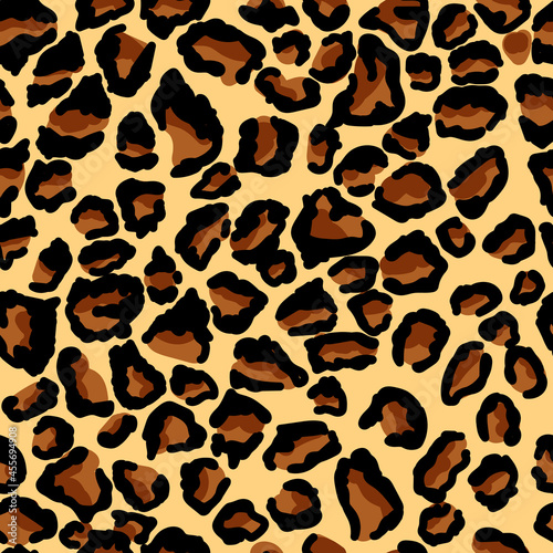 Leopard seamless pattern. Animal print. Vector background. Perfect for banner,poster, fashion, wallpaper, fabric, textile, web sites,apps