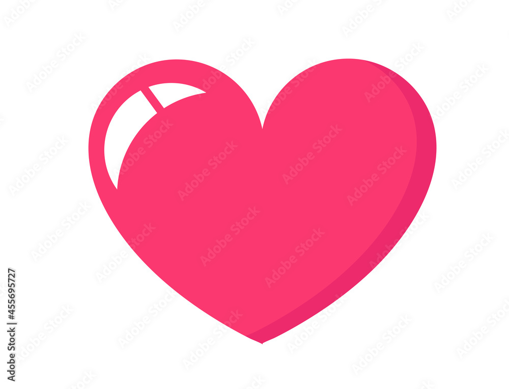 Heart icon. I love you. Flat style