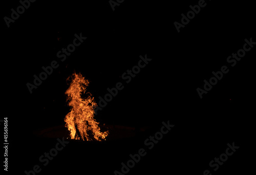 flames exploding from the fire