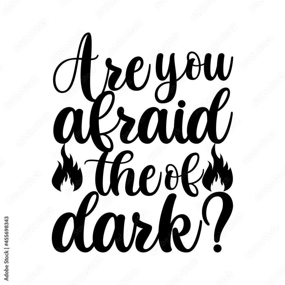 Naklejka premium Are you afraid of the dark? hallow been T-shirt Design.