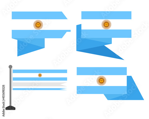 Vector illustration of flag of Argentina.