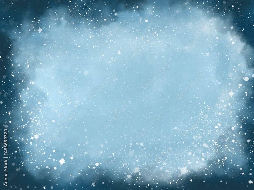 Obraz premium Galaxy digital painting frame background