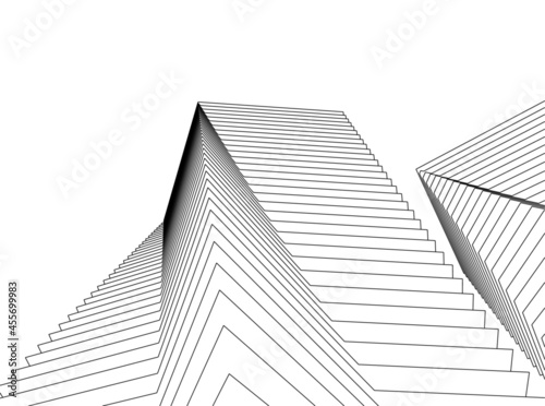 architecture design 3d drawing