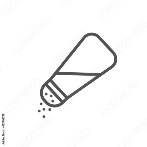 Salt shaker icon line isolated