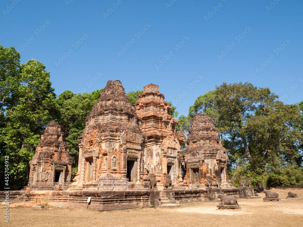 Preah Ko temple, Siem Reap, Cambodia - dedicated by Indravarman I, in late 9th century, to his ancestors