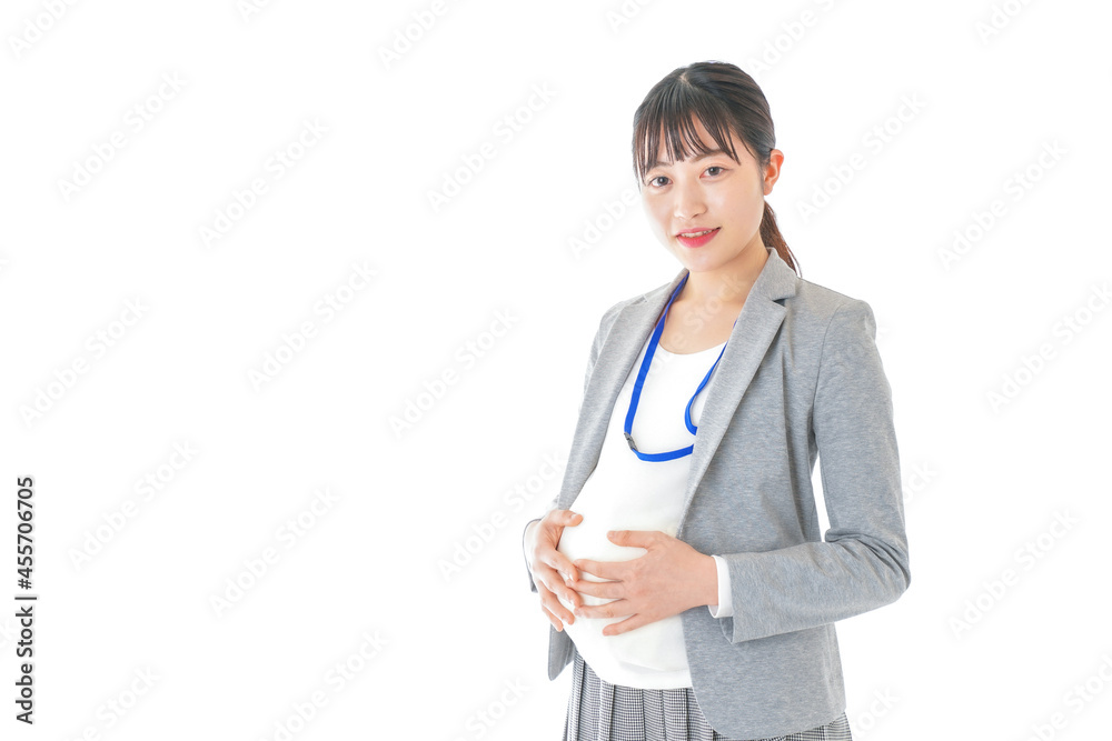 妊娠中の若いビジネスウーマン 妊娠中の若いビジネスウーマン