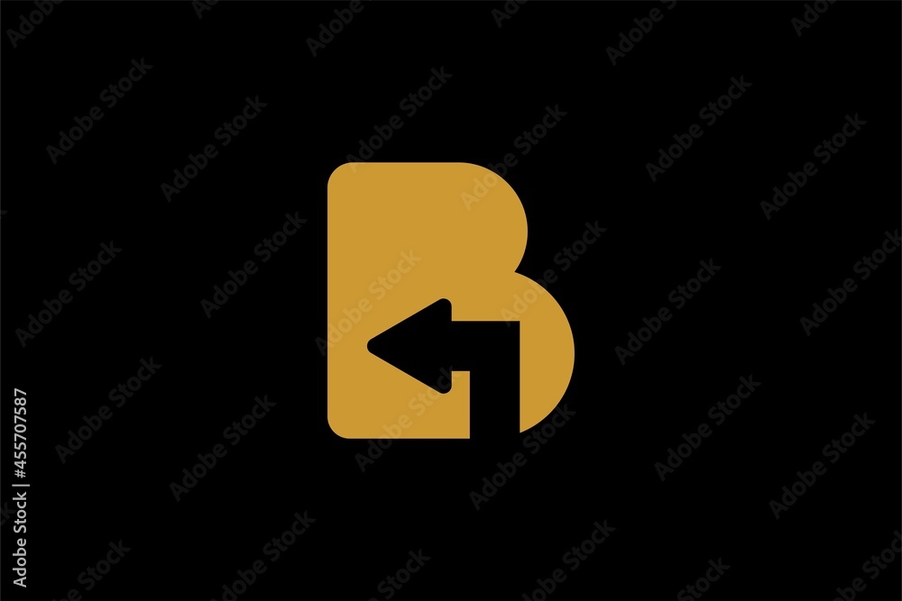 Letter B and arrow logo design vector. Abstract logo design. Type logo for business. Letter B and arrow logo design vector. Abstract logo design. Type logo for business.