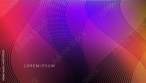 Multicolored illustration, abstract dark minimal wave patterns with subtle texture