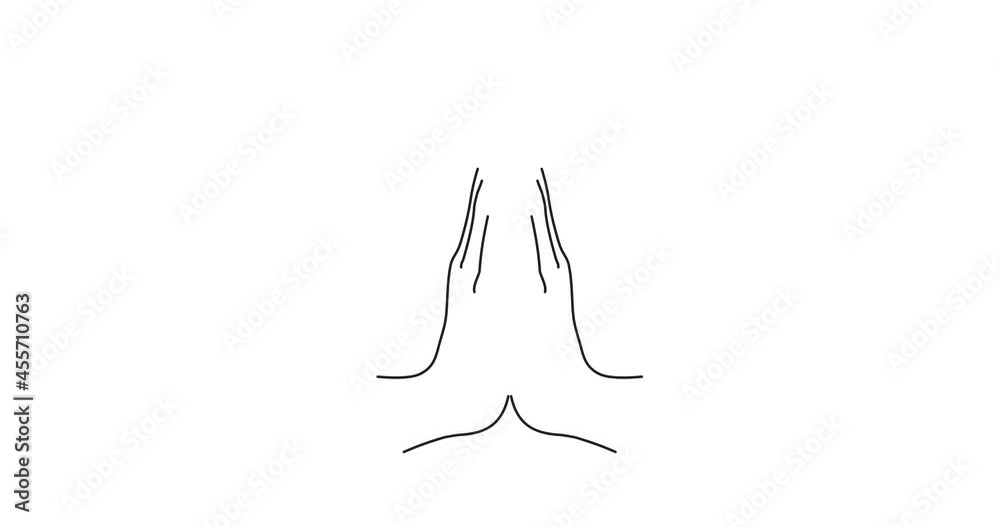 2d animation namaste hands. Seamless loop animation 2d animation namaste hands. Seamless loop animation