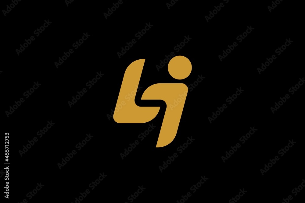 Letter LI logo design vector. Abstract font logo design. - obrazy, fototapety, plakaty 