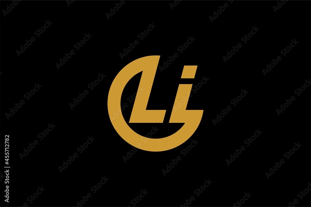 Letter LI logo design vector. Abstract font logo design. - obrazy, fototapety, plakaty 